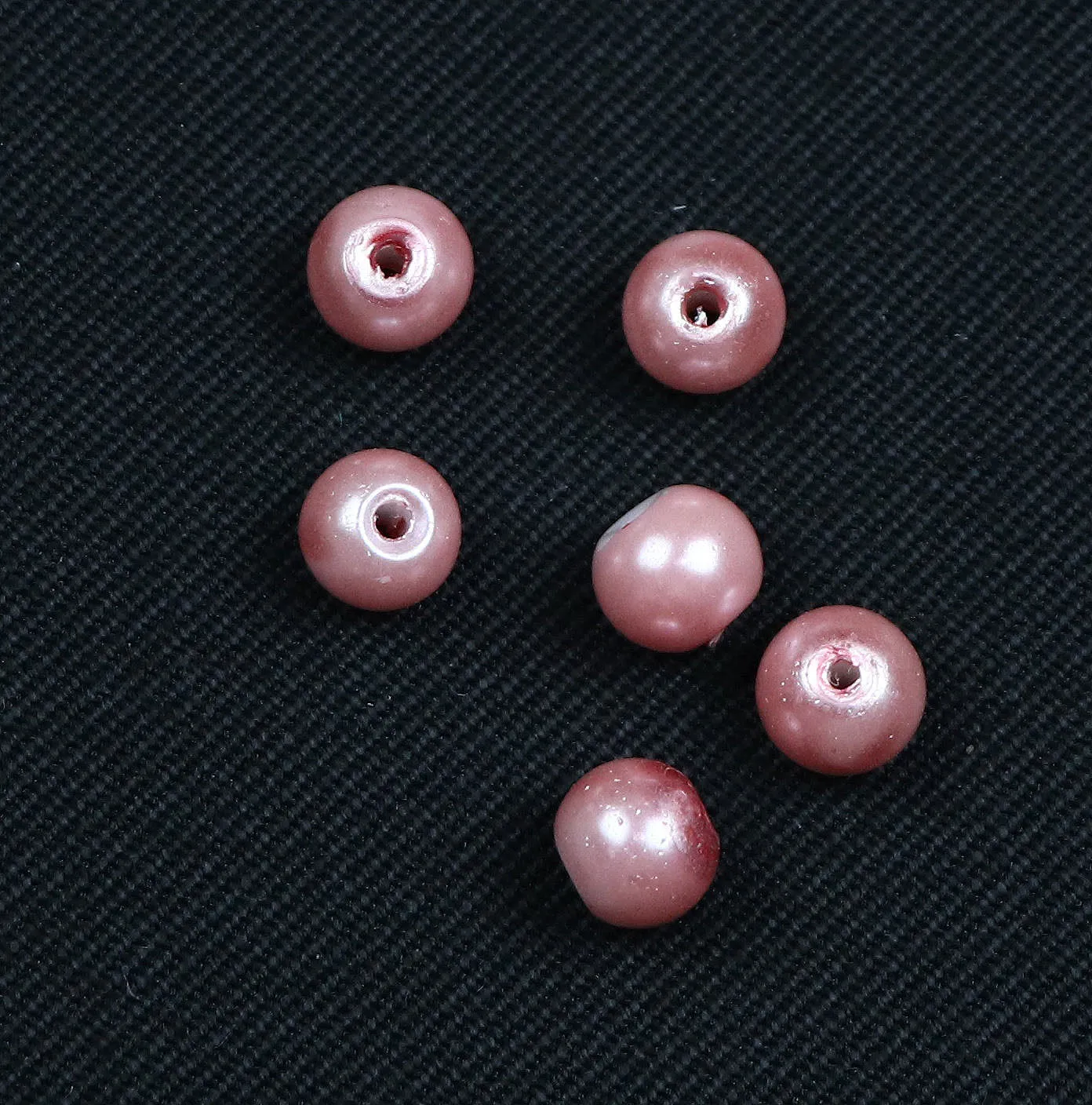 Light Pink Glass Pearls- 6 mm