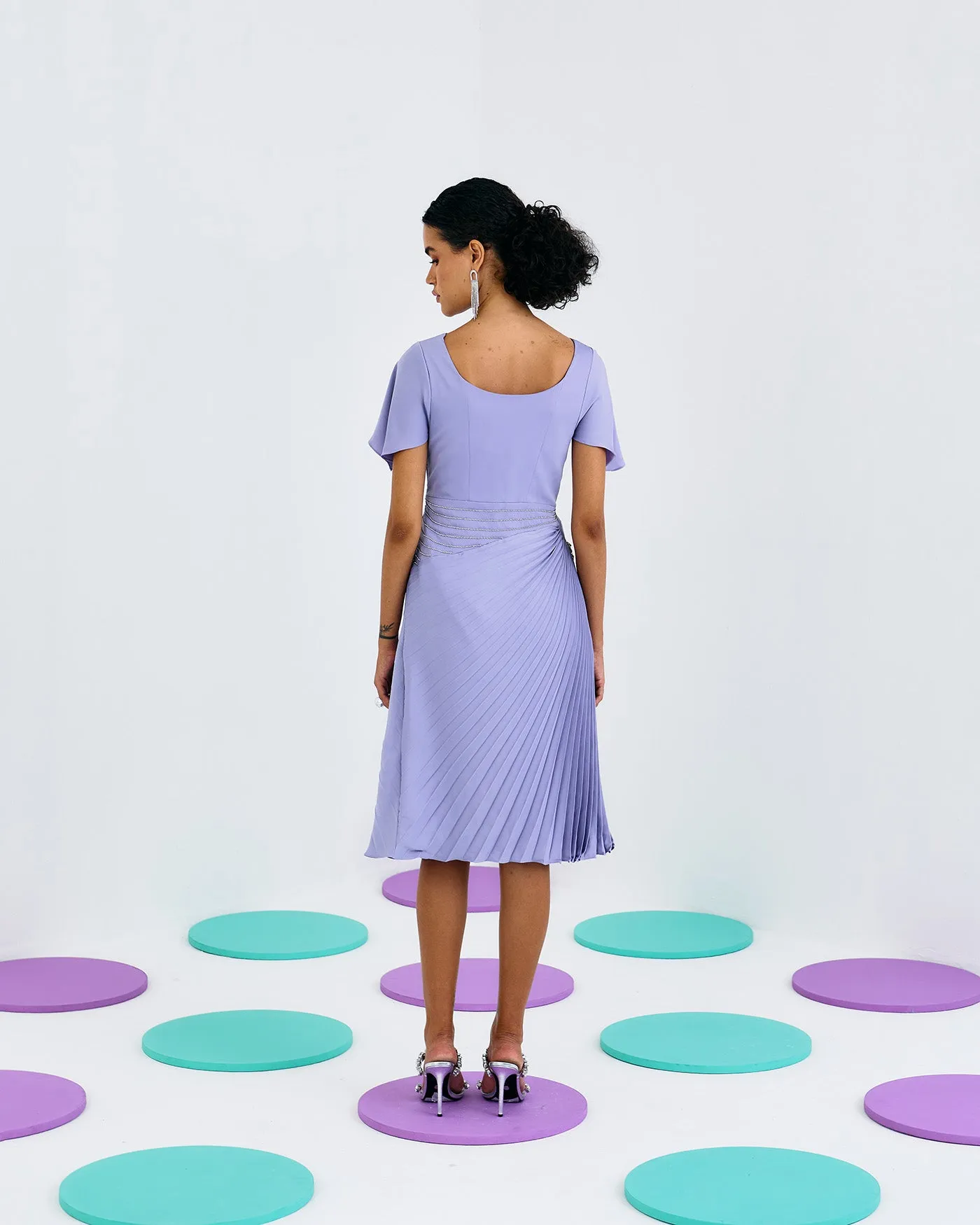 LILAC TIMELESS PLEATED DRESS
