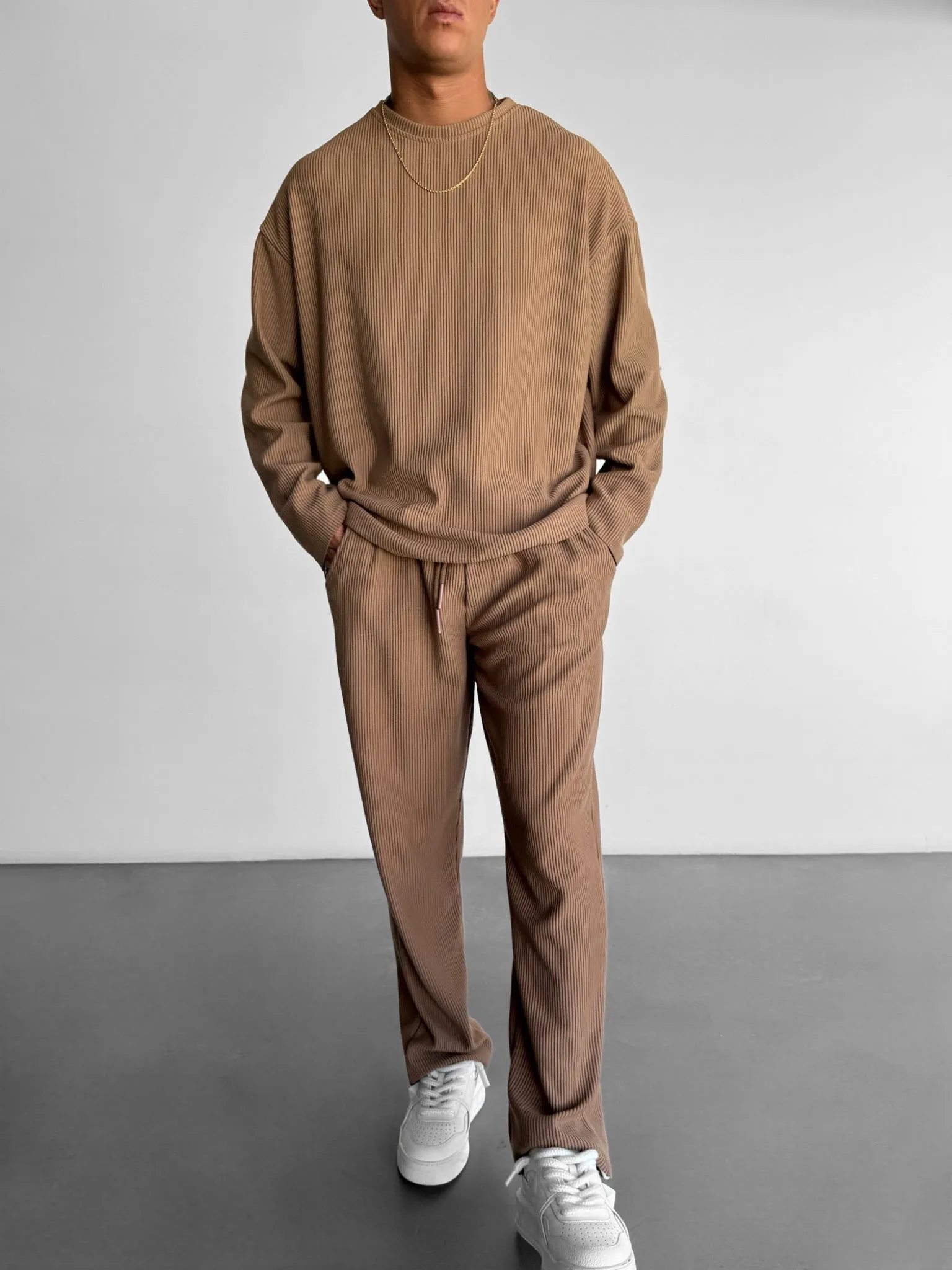 Loose Fit Cord Pant - Brown