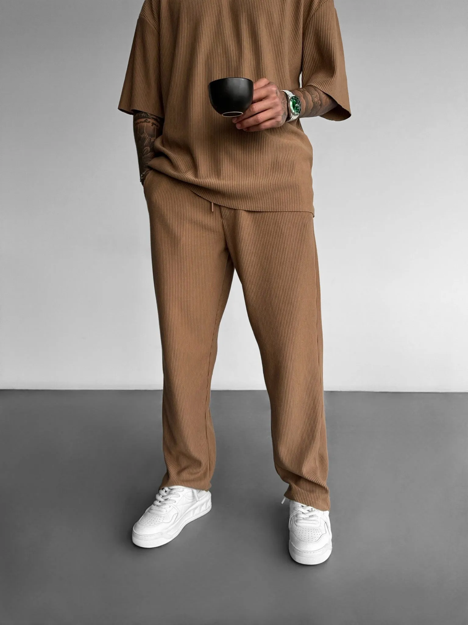 Loose Fit Cord Pant - Brown