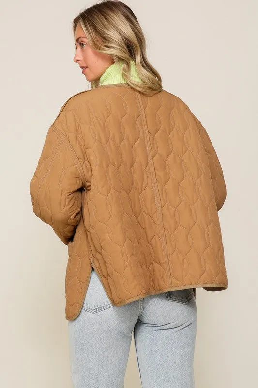 Lumiere Quilted Puffer Jacket with Pockets