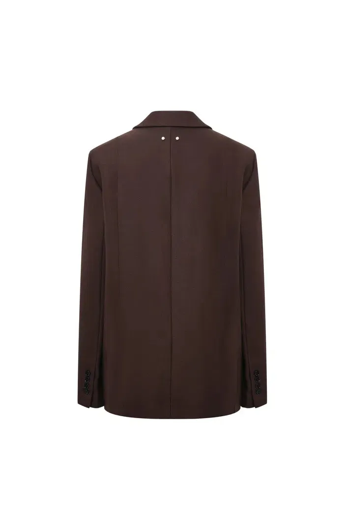 Lygia Raw Edge Blazer in Fine Wool