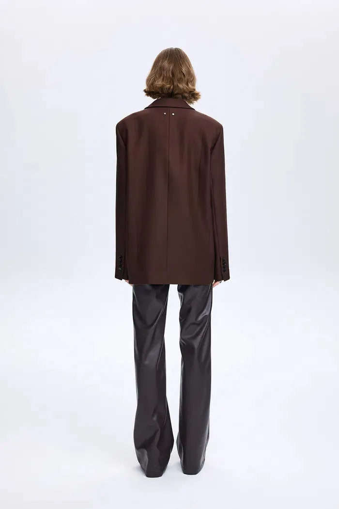 Lygia Raw Edge Blazer in Fine Wool