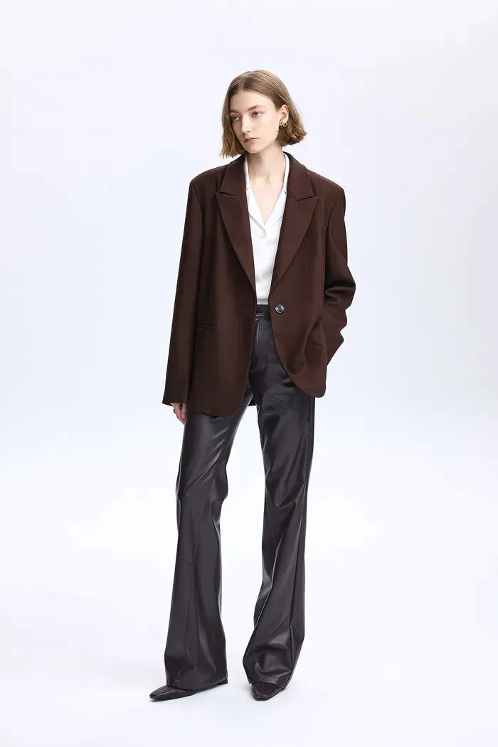Lygia Raw Edge Blazer in Fine Wool