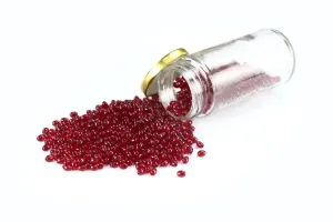 Maroon Oval Glass Beads