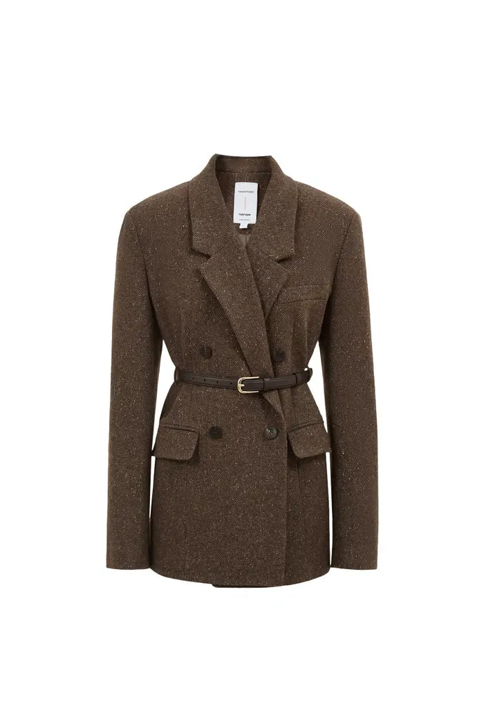 Metis Double-Breasted Blazer in Korean Merino Wool Twill