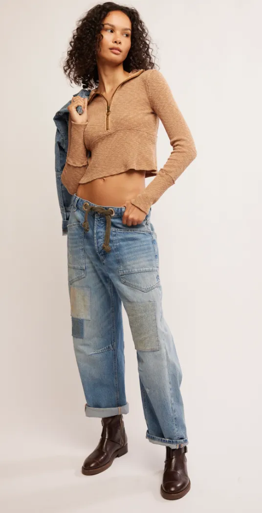 Midnight Half Zip Top