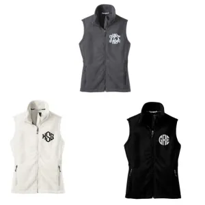 Monogrammed Fleece Vest