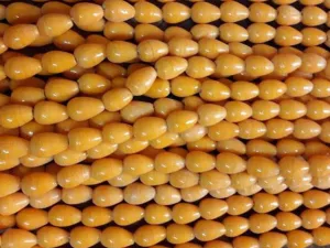 Mustard Drop Glass Beads
