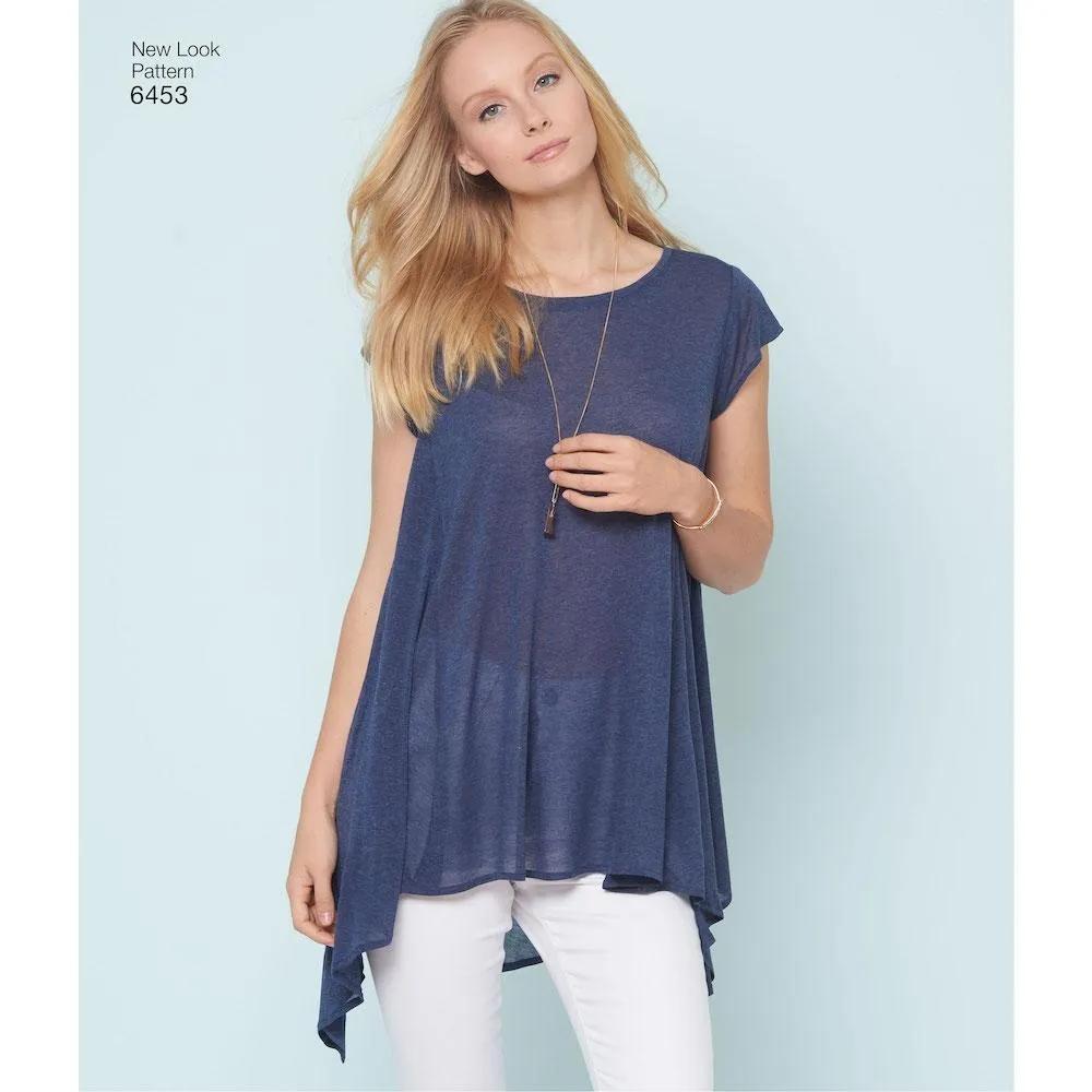 Newlook Pattern 6453 Misses' Easy Knit Tops