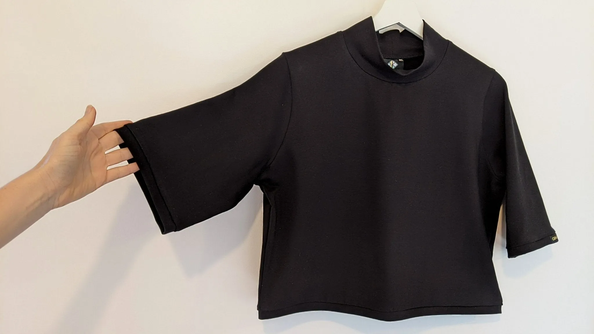ORGANIC COTTON SKIVVY - CROPPED SKIVVY with 1/2 SLEEVE