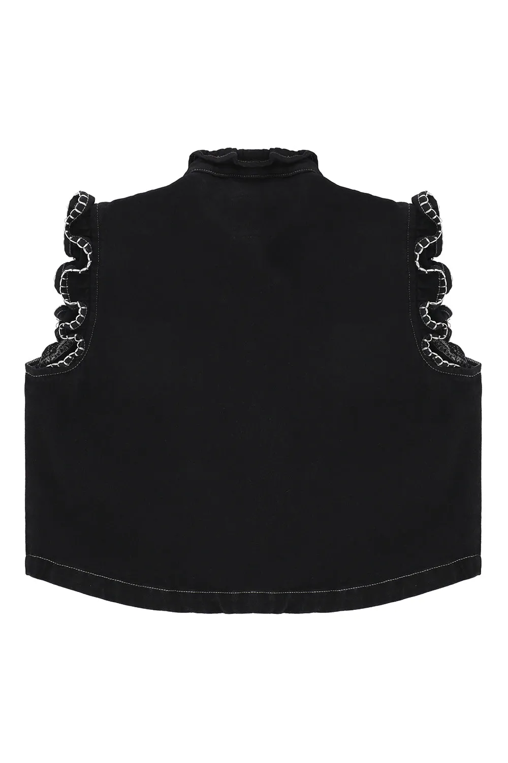 Pablo Vest in Black Denim