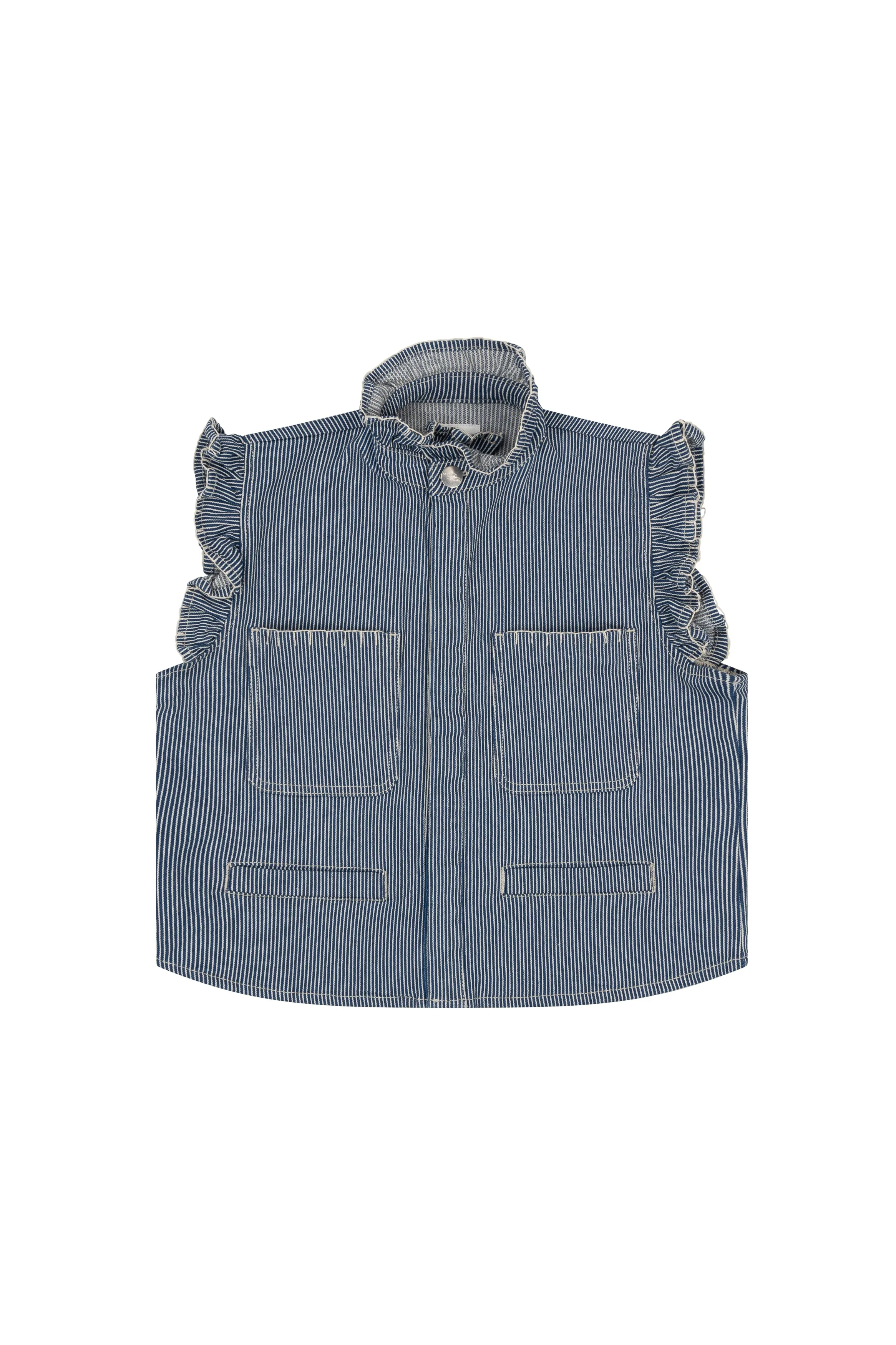 Pablo Vest in Denim Stripe