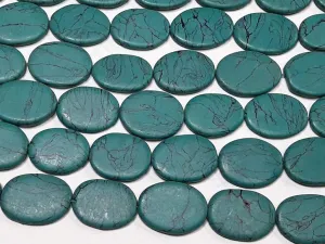 Pale Green Oval Glass Beads