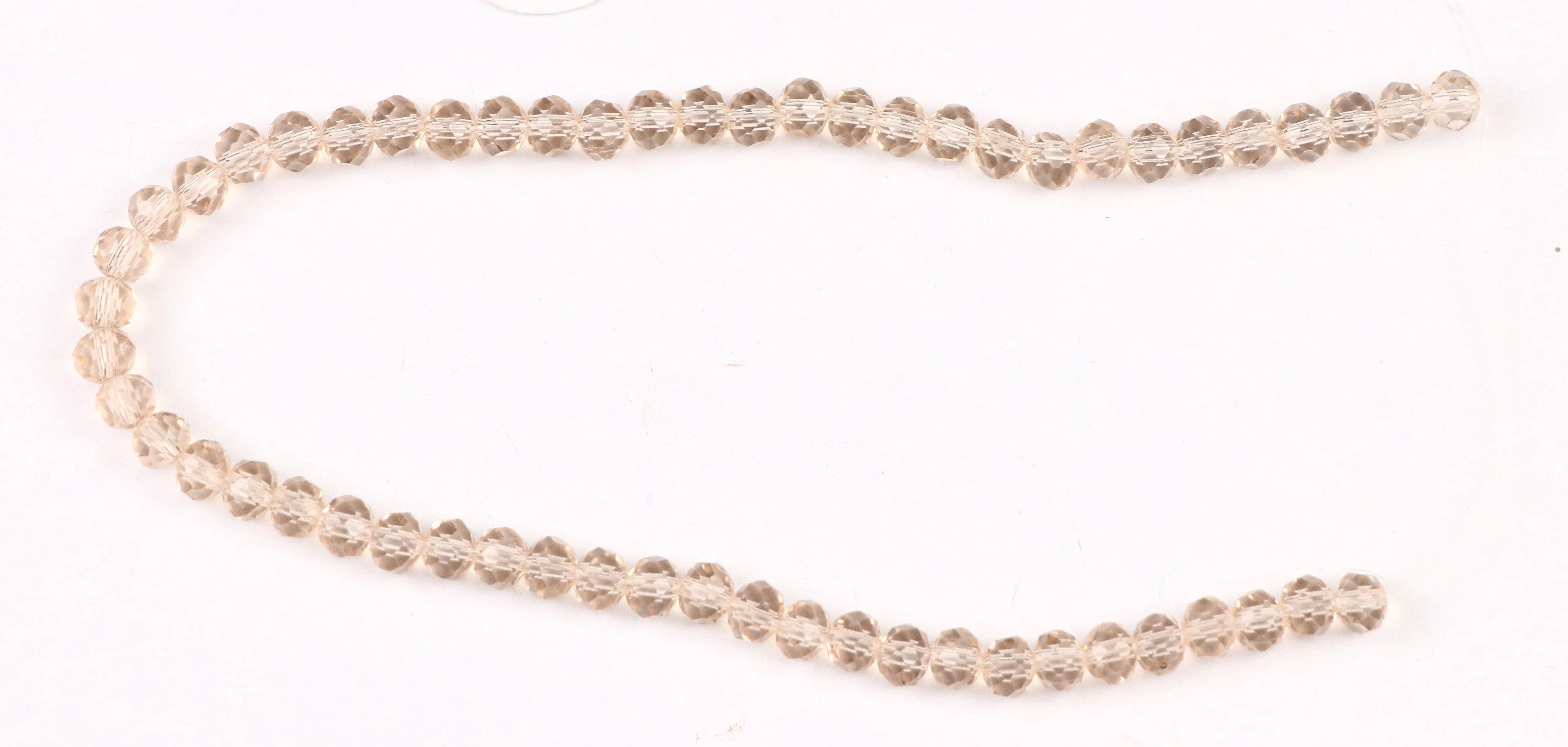 Pink Rondelle / Tyre Faceted Crystal Glass Beads
