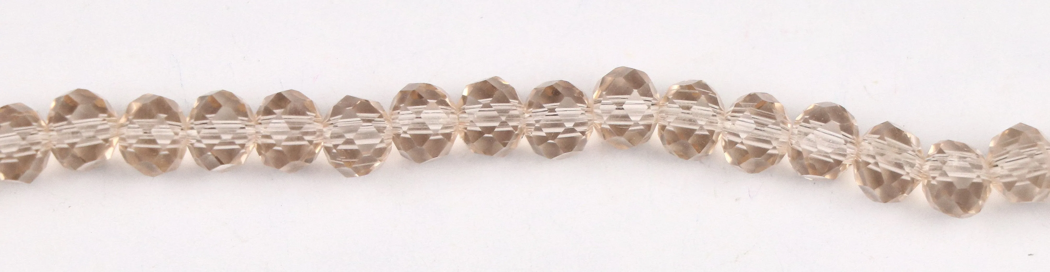 Pink Rondelle / Tyre Faceted Crystal Glass Beads