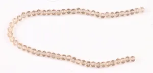 Pink Rondelle / Tyre Faceted Crystal Glass Beads