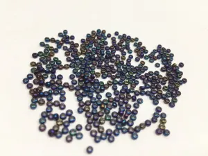 Premium Blue AB Round Rocaille Glass Seed Beads