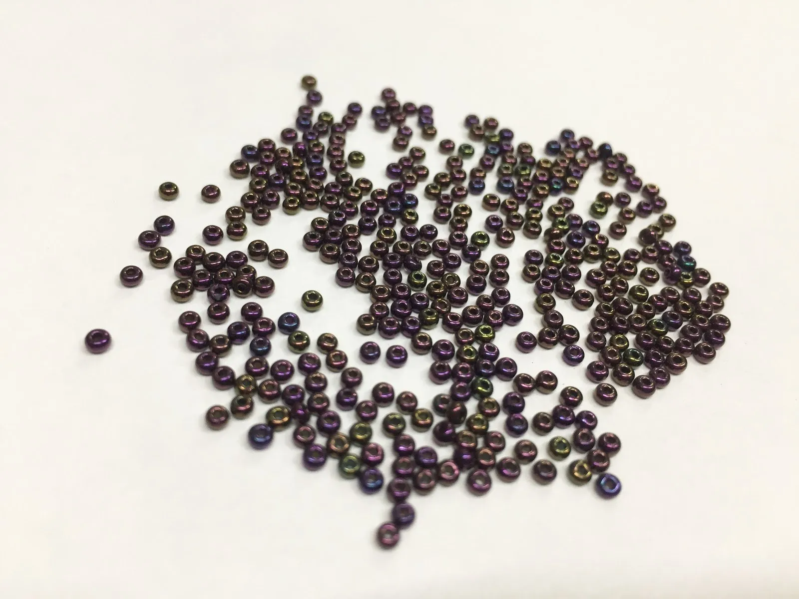 Premium Matte Purple Rainbow Round Rocaille Glass Seed Beads 11/0