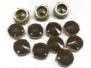 Purple Opal Circular Resin Stones with Catcher (12 mm)