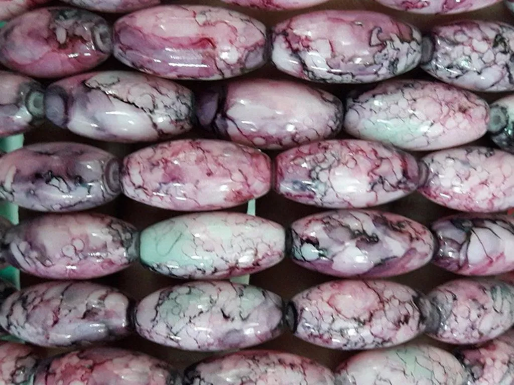 Red Black White Designer Taiwan Glass Beads