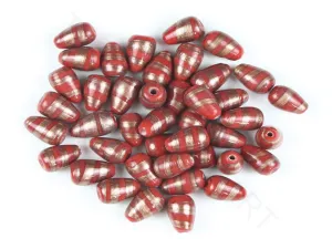 Red Drop Fancy Glass Beads
