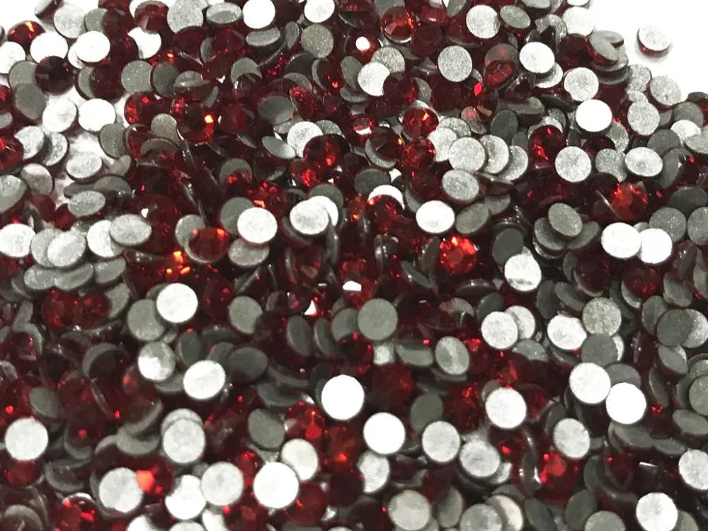 Red Glass Stick On Stone