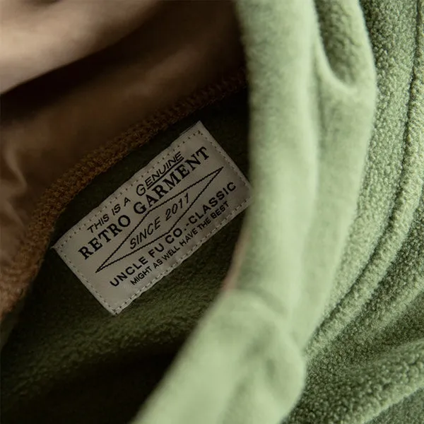 Retro Polar Fleece Hooded Sweater Loose Warm Jacket