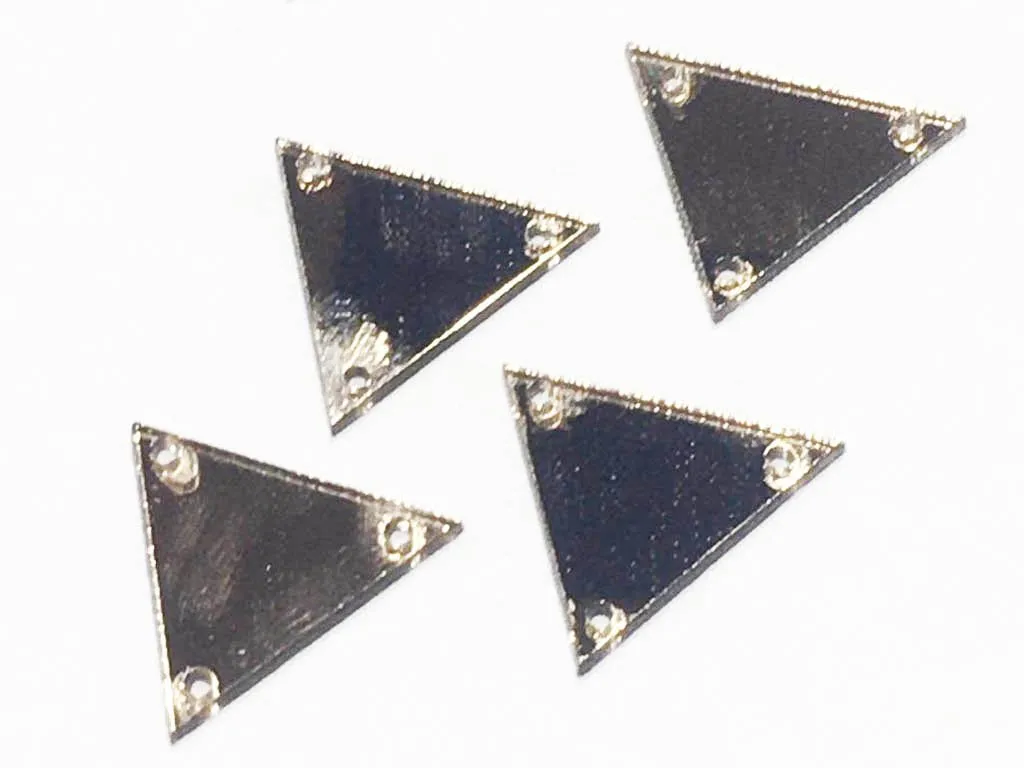 Silver Triangular Mirror Finish Acrylic Stones