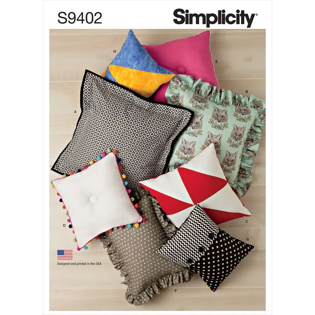 Simplicity Sewing Pattern S9402 Easy Pillows