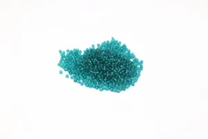 Teal Blue Round Glass Bead