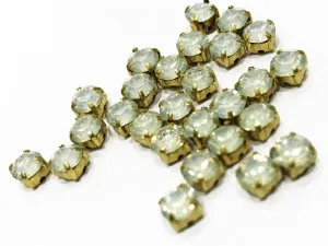 White Circular Resin Stones with Catcher (28 SS) (Wholesale)