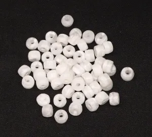 White Fancy Glass Beads