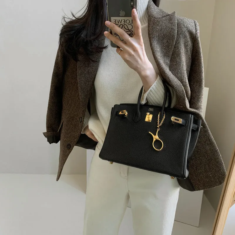 Women's Solid Color Tweed Herringbone Wool Blazer
